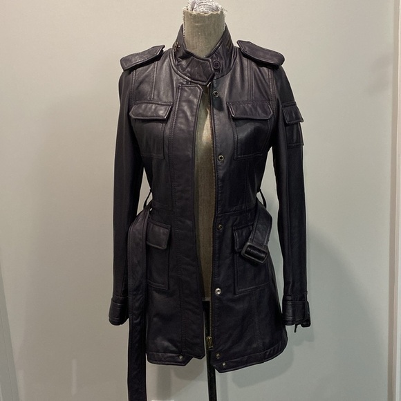 TWO Percent Purple Leather Moto coat - Picture 10 of 16